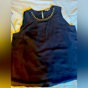 DR2 XL Gently used embellished black blouse.